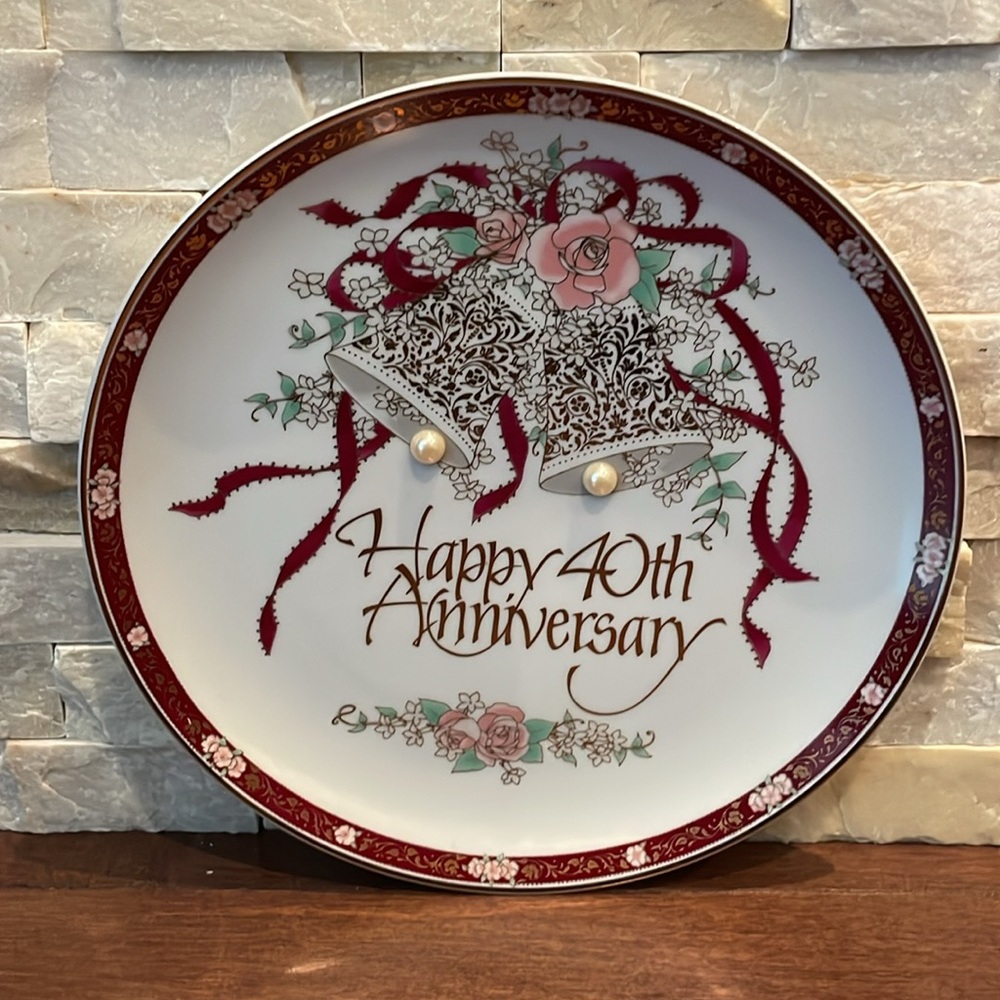 40th Anniversary decorative plate